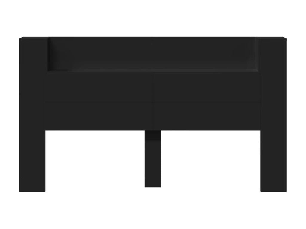 Wardrobe Headboard with LED Black 180x16.5x103.5 cm RHTJ23754