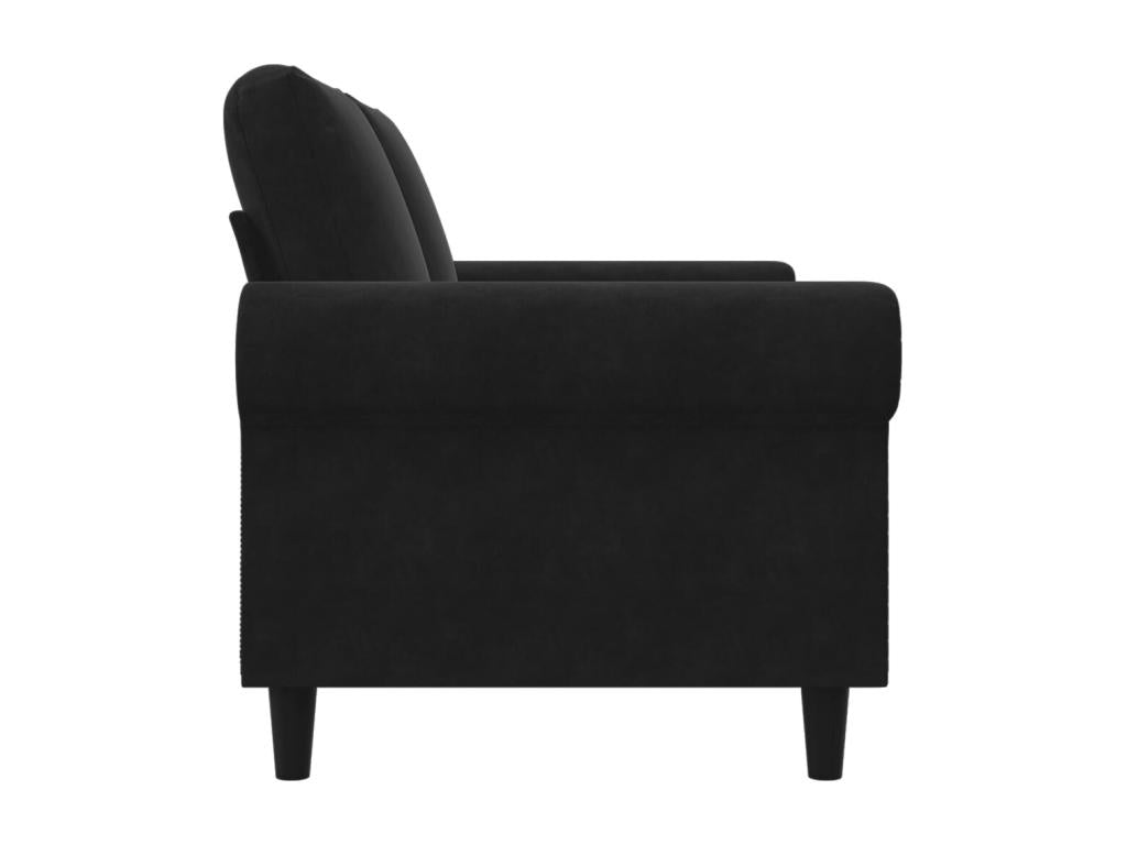Sofa 2 seats Black 120 cm Velvet BHKU70359