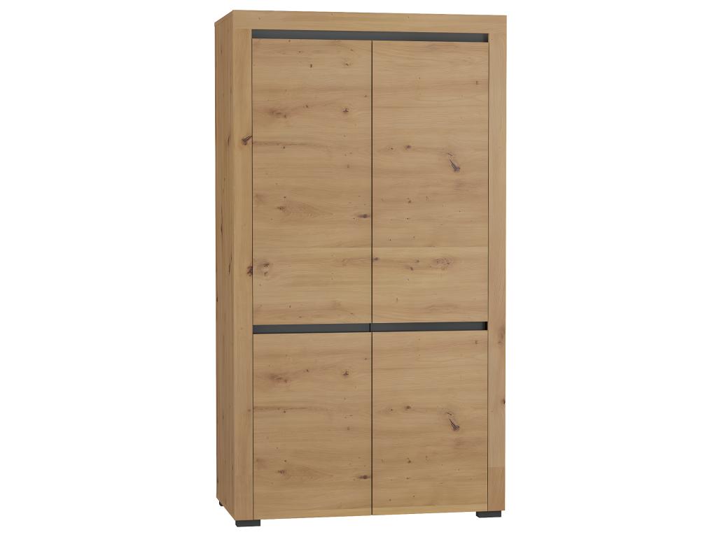 Wardrobe 2 Doors LED inclus Mobenze and Anthracite BFSC92762