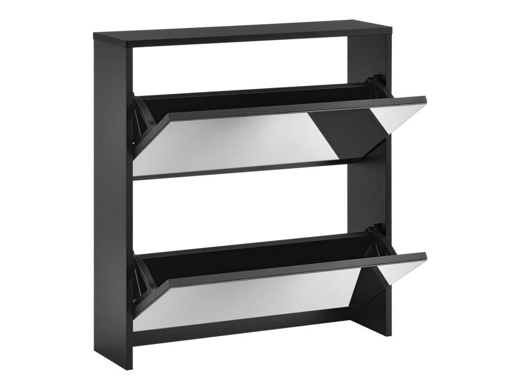 Black designer shoe rack 63x17x67 cm 03 0005164 QMQR69674
