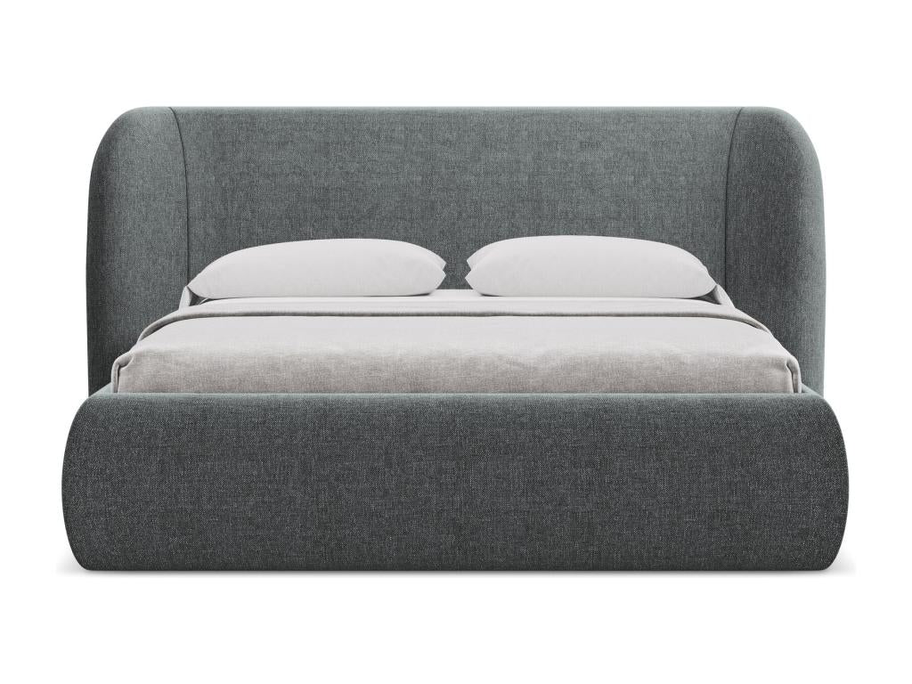 Chenille fabric storage bed 180x200 - graphite - Mobenze FGXV74542