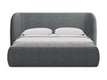 Chenille fabric storage bed 180x200 - graphite - Mobenze FGXV74542