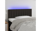 Black LED Headboard 80x5x78/88 cm Fabric EYOG37526