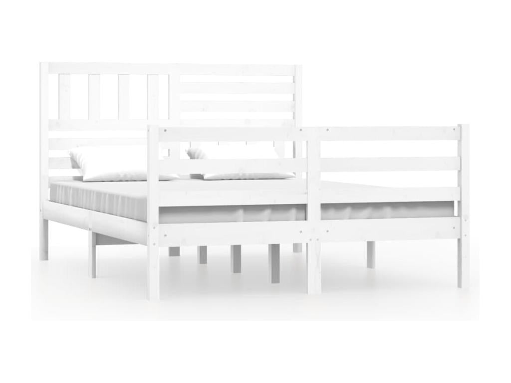 Bed frame White Bois Solid 120x200 cm AQQW64912