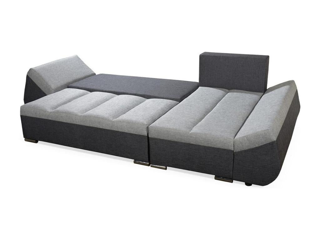 Sofa d'angle Luxameub 111 Gray Fonction of couchage Box of literie 276x131x79cm XGOD57697
