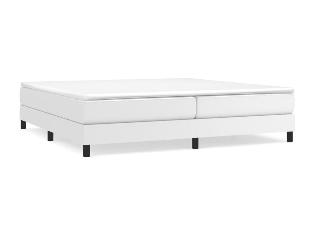 Bed frame without Mattress White 200x200 cm Faux leather VHQS71405