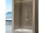 Cosymeub Brushed Gold Fixed Sliding Door Shower Enclosure 139-141.6 cm BAHL90227