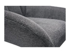 Armchair pivotant Design in Fabric effet Mobenze texuré Gray and Metal Black Mobenze YWCE20020