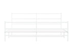 Bed frame Metal without Mattress and pied of Bed White 200x200 cm UXDA95971