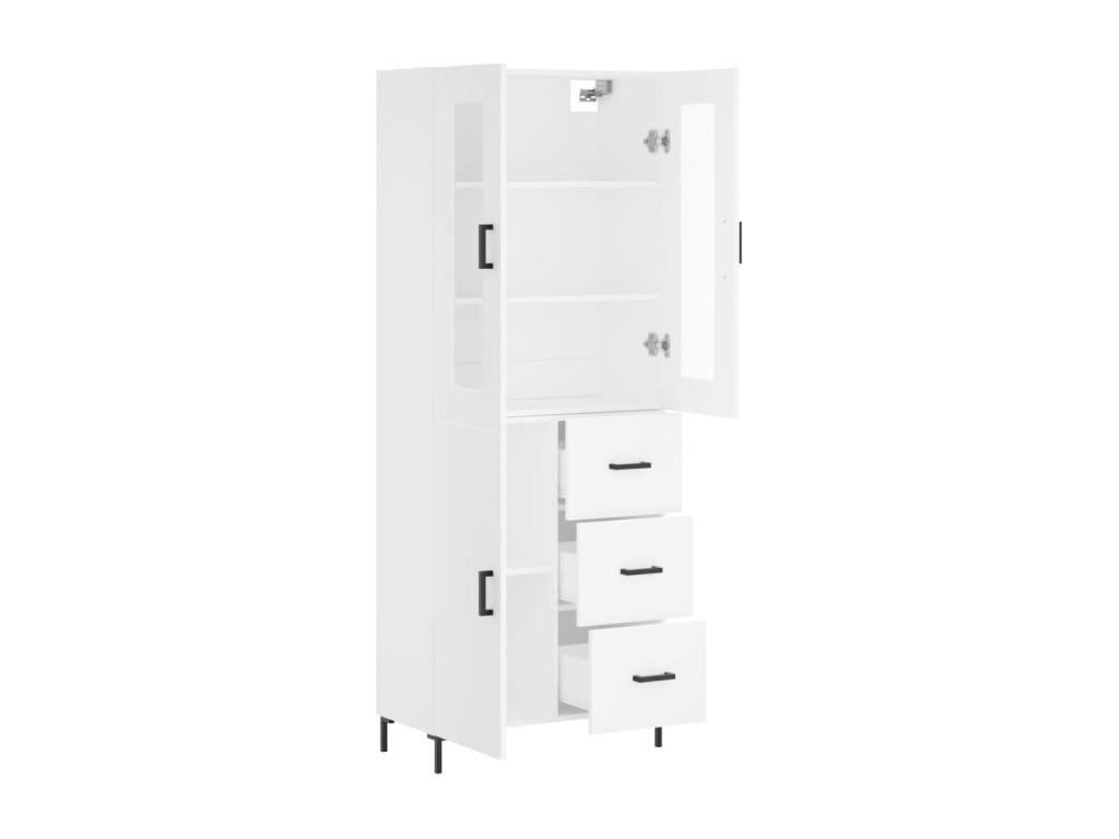 Sideboard haut White 69.5x34x180 cm Bois d'ingénierie CCVH72359