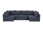 Sofa modulable 5 seats in polyester Blue ACRH87562