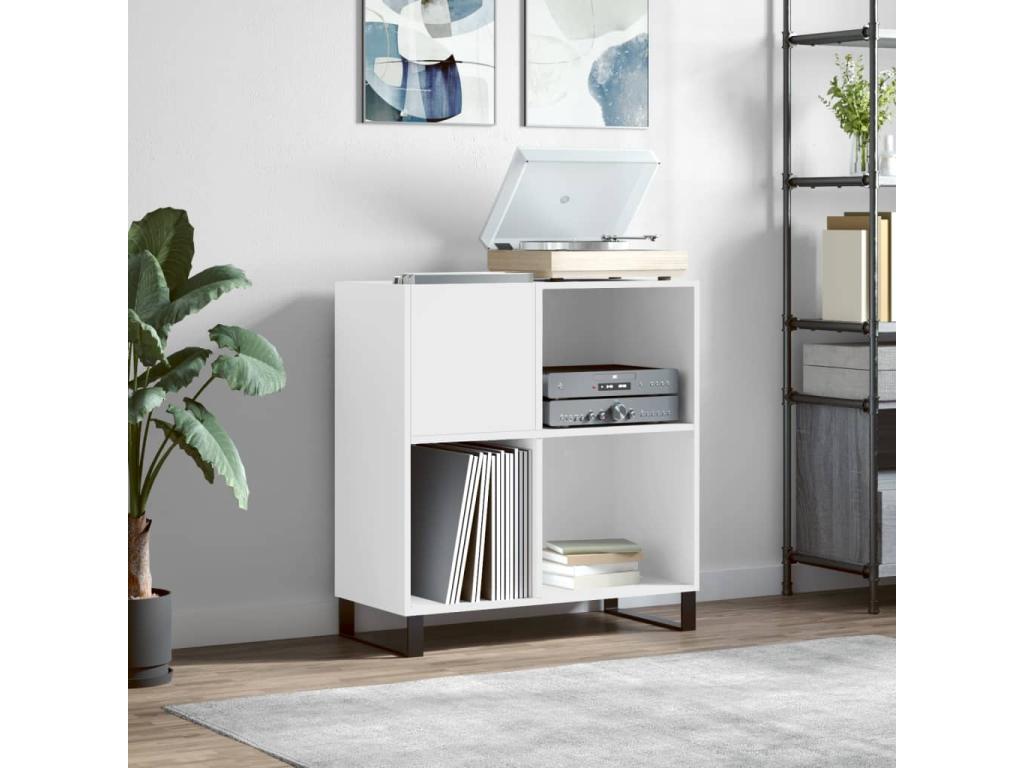 Wardrobe disques White 84.5x38x89 cm bois d'ingénierie KSVI61225