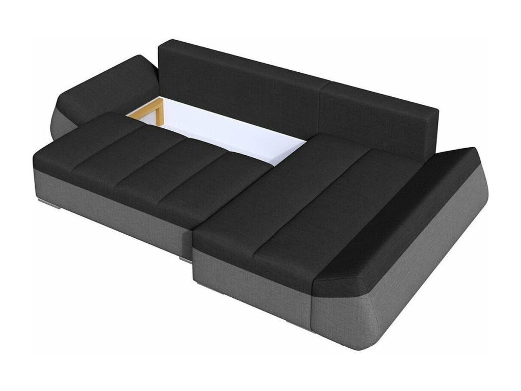 Sofa d'angle Luxameub 111 Gray Fonction of couchage Box of literie 276x131x79cm XGOD57697