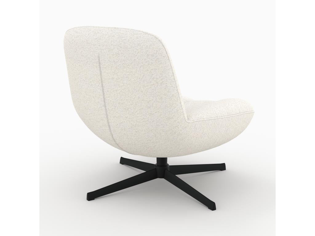 Armchair pivotant in Fabric bouclé Off-white - Mobenze WJFO51084