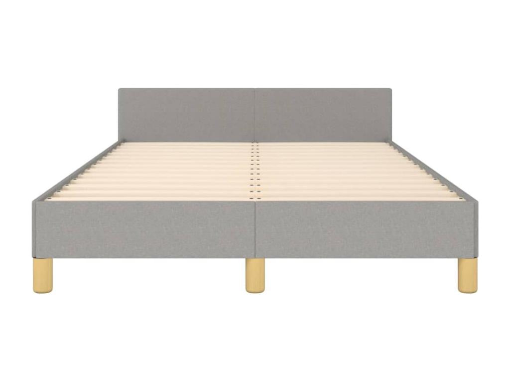 Bed frame with Headboard Gray Light 120x190 Fabric LGUM70811