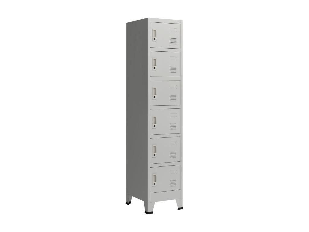 Grey office locker cabinet 38x45x180 cm 03 0006350 IPOJ39686