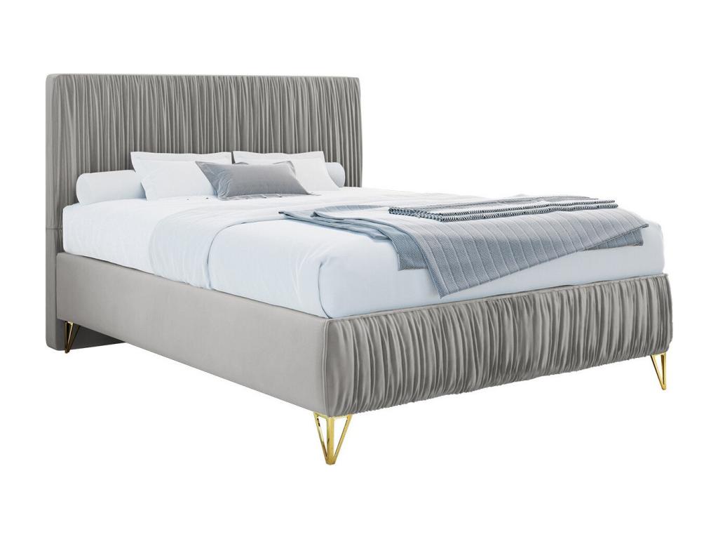 Bed Luxameub 112 Unique Gray 120x200 Tapisserie Slatted base Luxameub 120x209x120cm XVQV94158