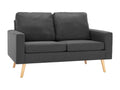 Sofa 2 seats Gray Dark Fabric RZME47216