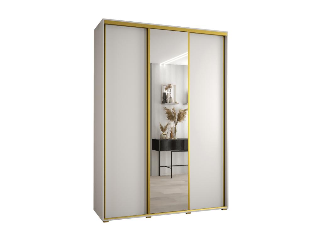 WARDROBE Luxameub 3 DOORS COULISSANTES 235.2/170/60 3 Doors White/White/Or MTHV93811