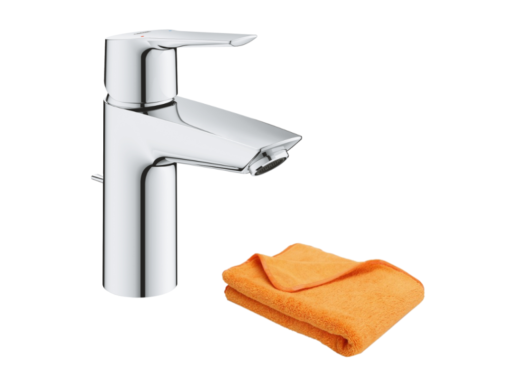 Mobenze 2021 washbasin mixer tap with pop-up waste and chrome-plated drain, size S, microfiber MTAU02828