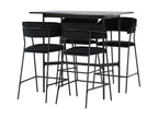 Luxameub Set of meubles of bar Table of bar Black and 4 Lui Stools of bar Black. QEPD72821