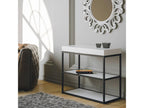 Console table Extendable 90x40/300 cm Mobenze Frêne White Frame Anthracite ENAI65354