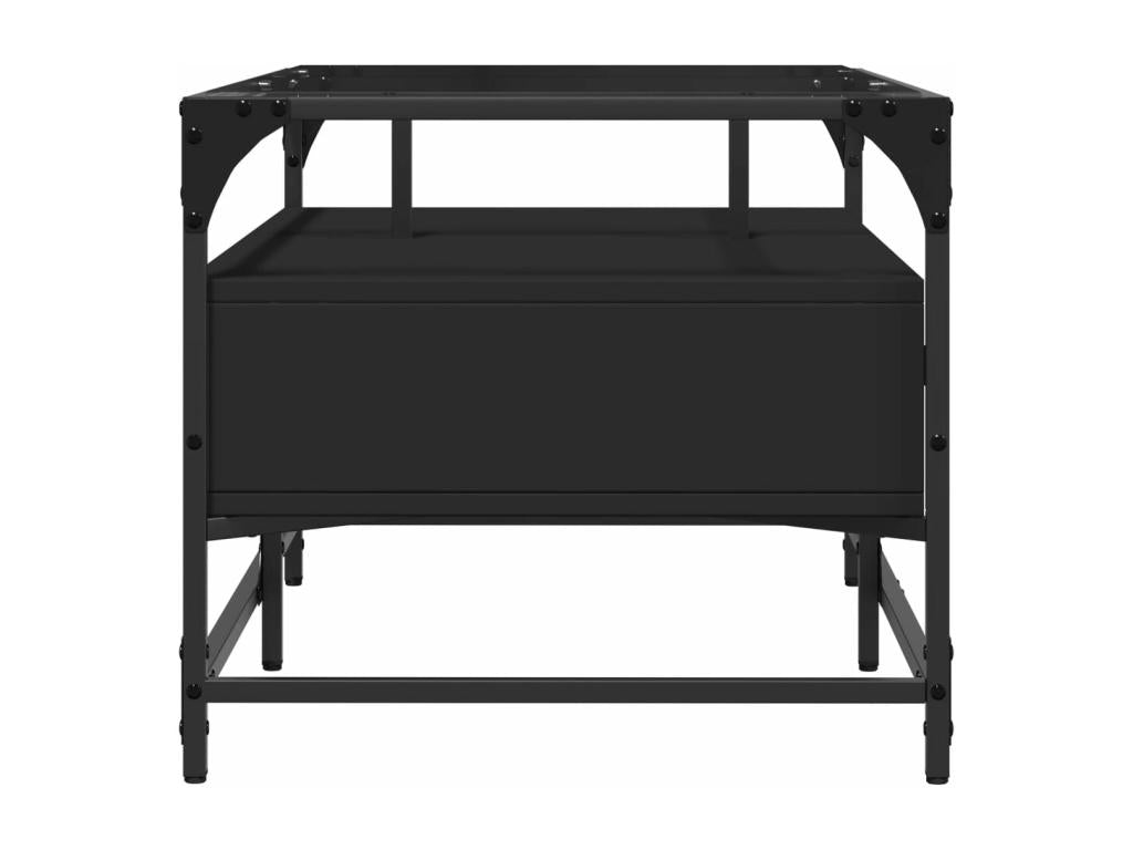 Coffee Table with dessus in verre Black 98.5x50x45 cm Steel ZUKX50065