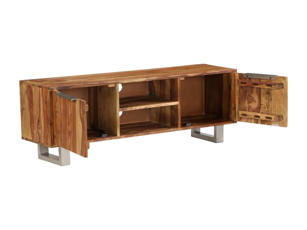 TV stand Mobenze of Sesham Solid with finition miel 118x30x40 cm AODT52558