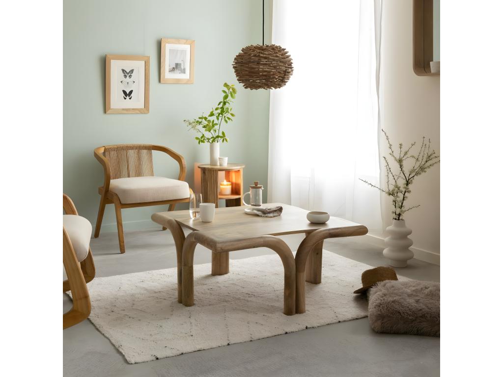 Coffee Table carré in Mobenze of manguier Mobenze JBIM75548