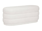 Banc Banquette Fabric White bouclettes 100x40 cm HYWD96933