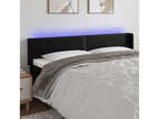 Black LED Headboard 163x16x78/88 cm Faux Leather ZGIW13206