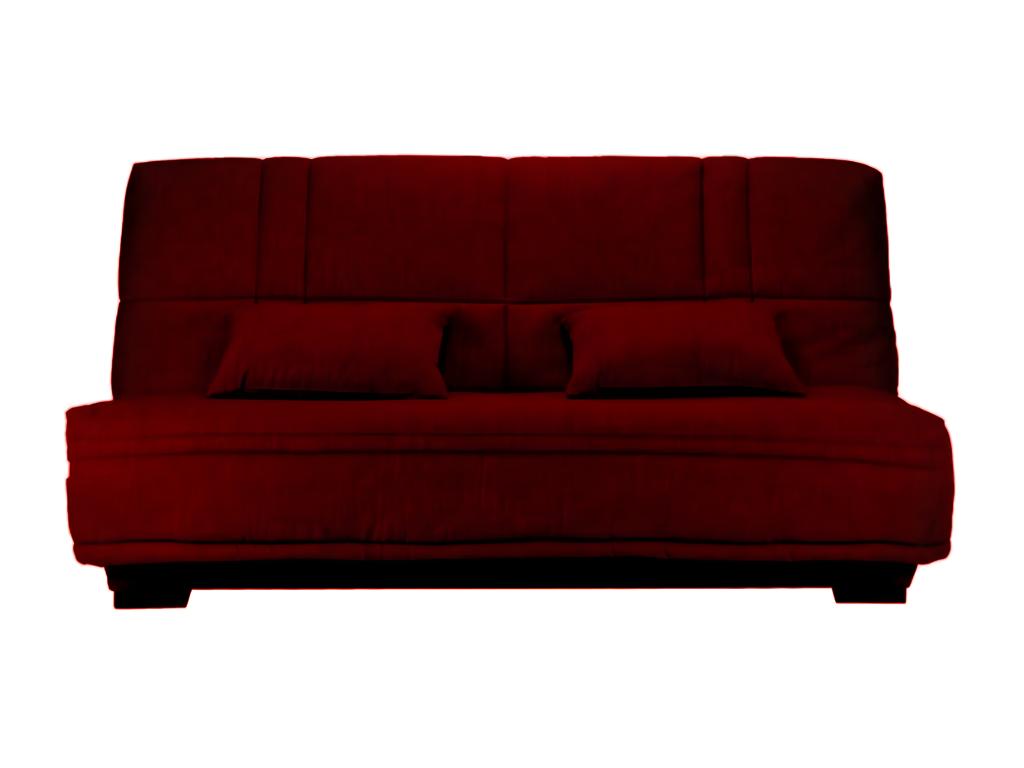 Fabric click-clack sofa with storage, PINPAI 17cm Minel mattress, 207cm wide - Bordeaux color JGHX40335