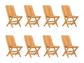 Chairs of Garden pliantes Set of 8 47x47x89 Mobenze Solid teck TWXA74452