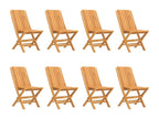 Chairs of Garden pliantes Set of 8 47x47x89 Mobenze Solid teck TWXA74452
