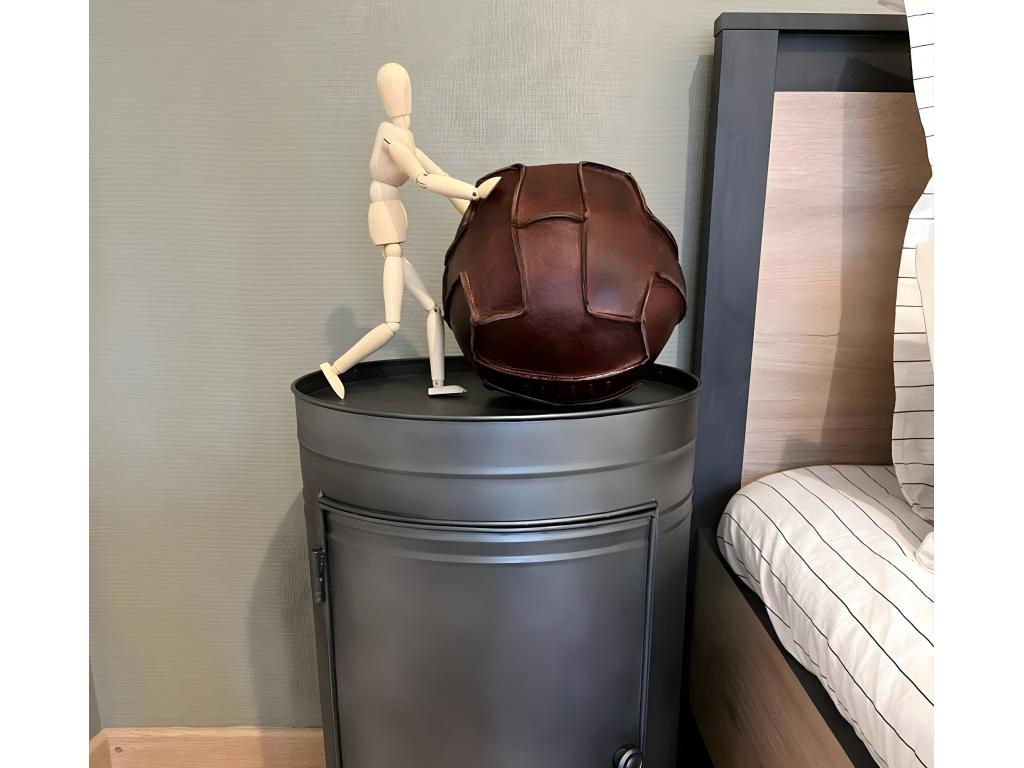 Table of chevet in Metal Gray Mobenze BXGC01998