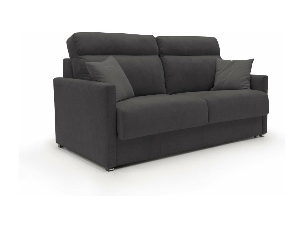 Mobenze Sofa Bed Sofa-bed in Fabric doux imperméable T02 176 cm mat- 140x197 Black PSUO50938