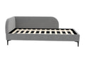 Bed Tufted 90x200 cm with Headboard Sofa-Bed - Mobenze - Slatted base Mobenze - Gray without Mattress FTAM20558