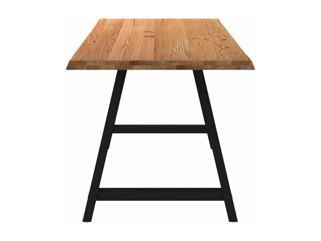 Dining Table Brown Light Mobenze of Oak Solid rectangulaire ANRQ26557