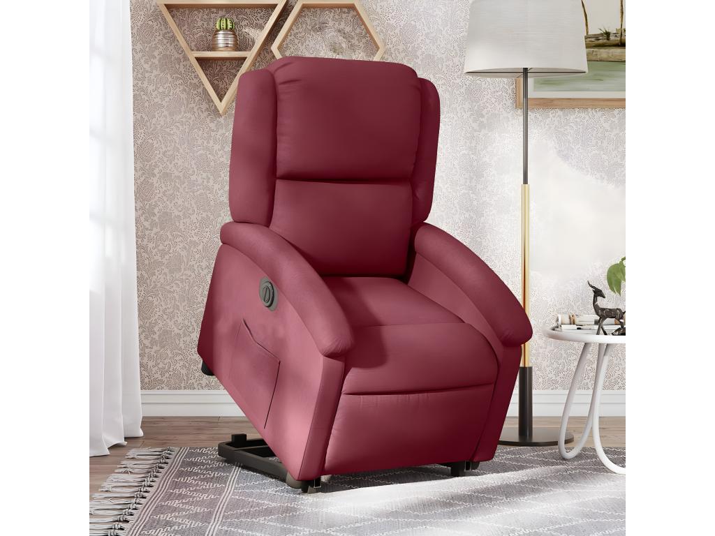 Armchair inclinable électrique Red bordeaux Fabric VDQM19877