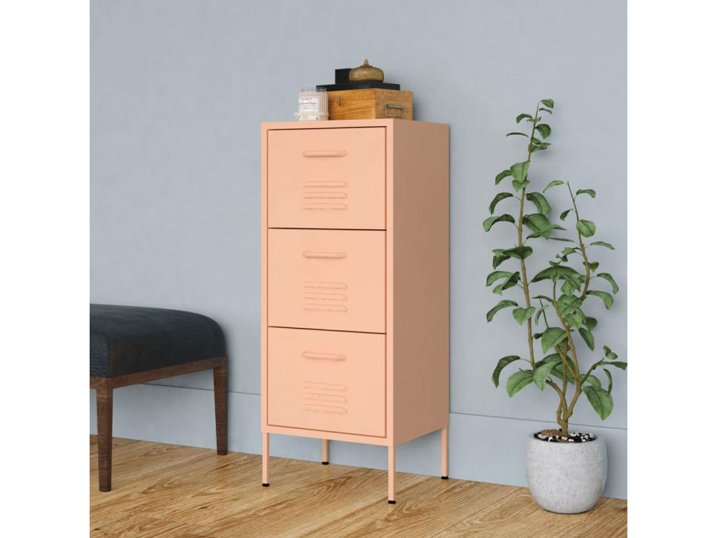 Wardrobe of Storage Pink 42.5x35x101.5 Steel 2 OFKI86089