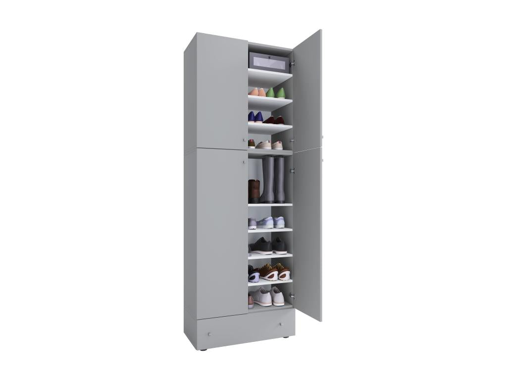Luxameub XXL Wardrobe chaussures Wardrobe chaussures Wardrobe d'entrée Luxameub 9f Drawer Gray VIBO55928