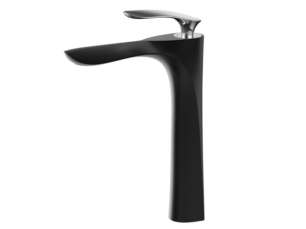 Black and Chrome Brass Basin Mixer Tap - Luxameub CREF52714