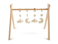 Wooden play arch with 4 toys ISZK43777