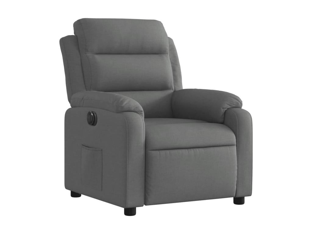 Electric Recliner Chair Dark Grey Fabric KQXQ54464