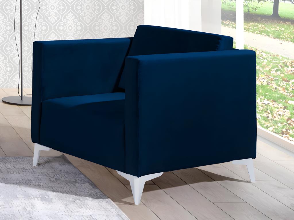 Armchair Mobenze 102 Blue 74x76x82cm Tapisserie Pieds Plastique IJXF04444