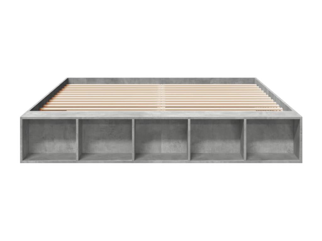 Bed frame without Mattress Gray béton 200x200 cm EJAQ86106