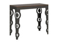 Console table Extendable 90x40/300 cm Mobenze Noyer Frame Anthracite CRDF41746
