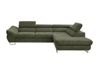 Sofa d'angle droit Sofa-bed in Fabric texturé Green Luxameub QMIT31047