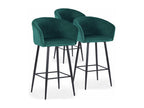 Set of 3 Chairs of bar Luxameub Velvet Green UTAK02179