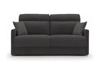 Mobenze Sofa Bed Sofa-bed in Fabric doux imperméable T02 176 cm mat- 140x197 Black PSUO50938